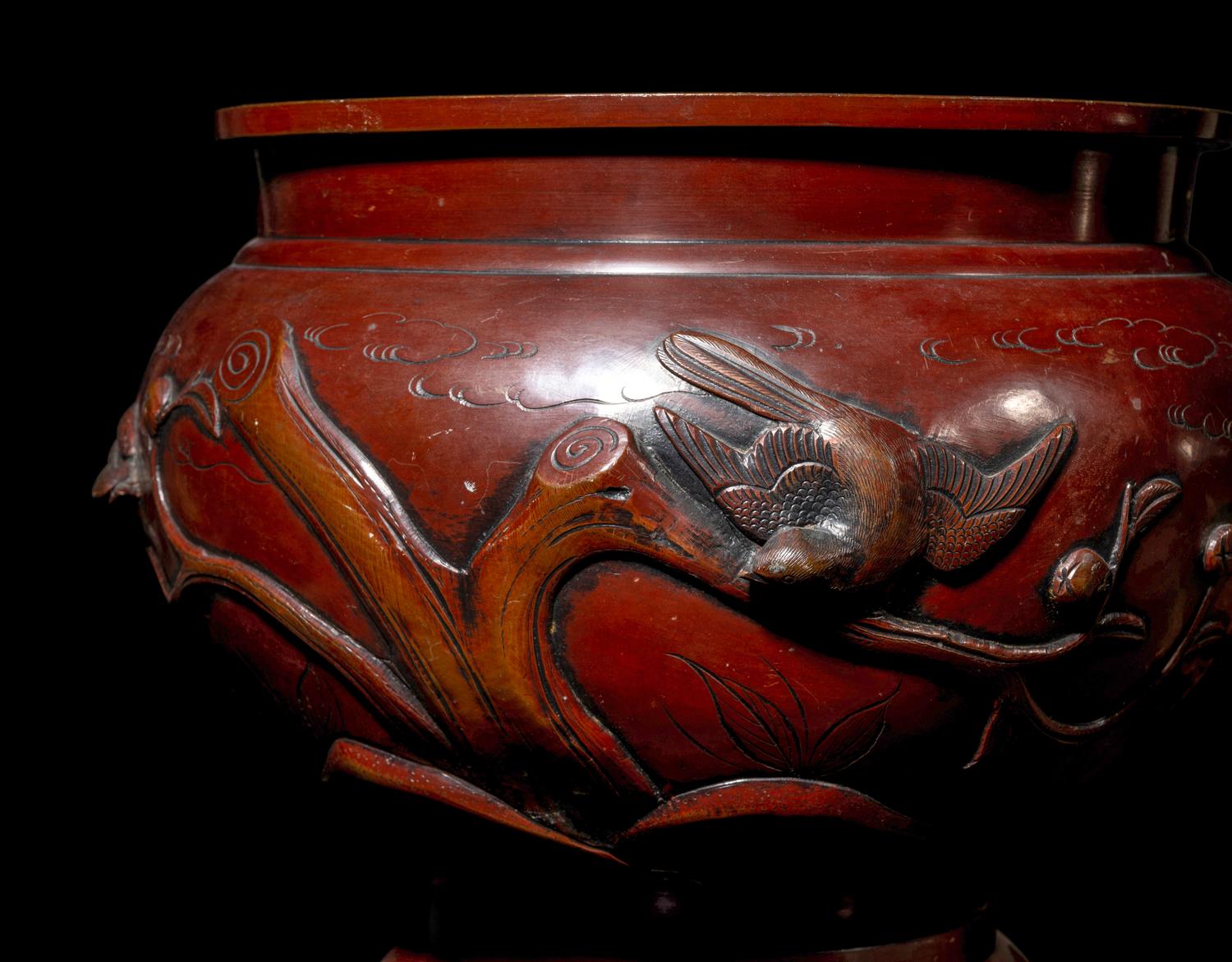Three Large Japanese Bronze Wares