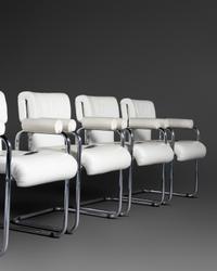 Set of Eight Dining Chairs, c. 1975, Mariani, Italy