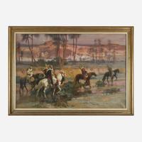 Frederick Arthur Bridgman (American, 1847–1928) Fording the Stream, Algeria