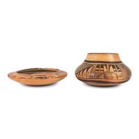 Hopi Pottery Bowl AND Large Ashtray