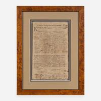 [Declaration of Independence] [Connecticut] Williams, William Partially-Printed Document, signed