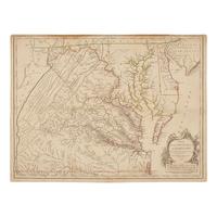 [French and Indian War] Vaugondy, Robert de. Carte de la Virginie et du Maryland...