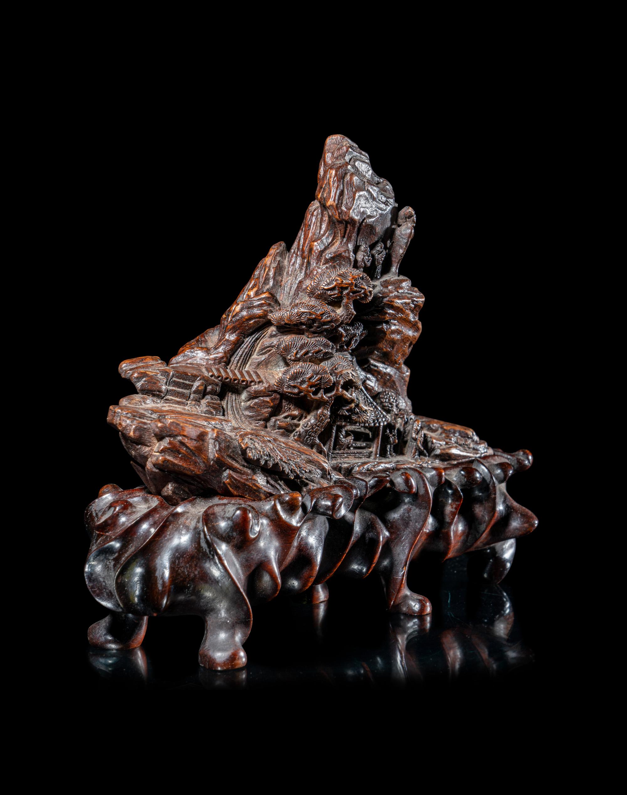 A Chinese Agarwood 'Mountain' Boulder