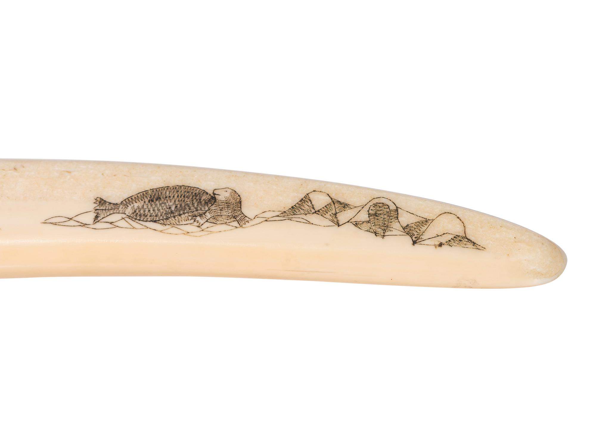 Alaskan Scrimshawed Cribbage Board