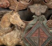 A Large Carved and Polychrome Decorated Coat of Arms of the United Kingdom