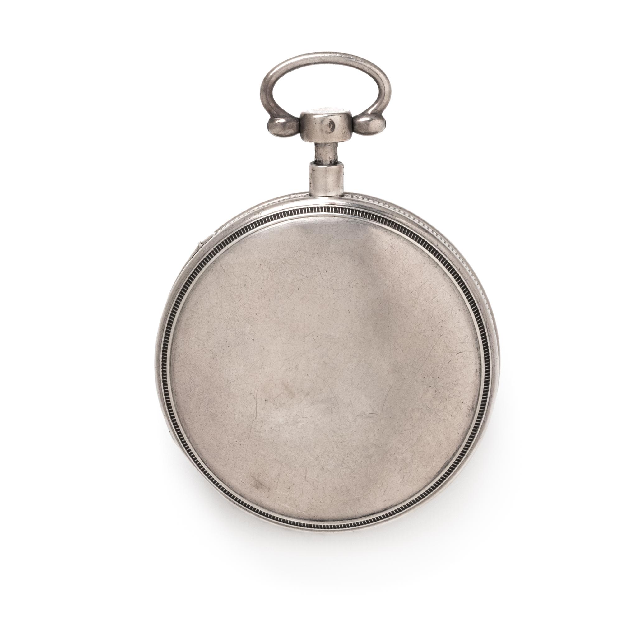 SILVER QUARTER REPEATER OPEN FACE POCKET WATCH