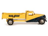 Five Pressed Metal Toy Trucks