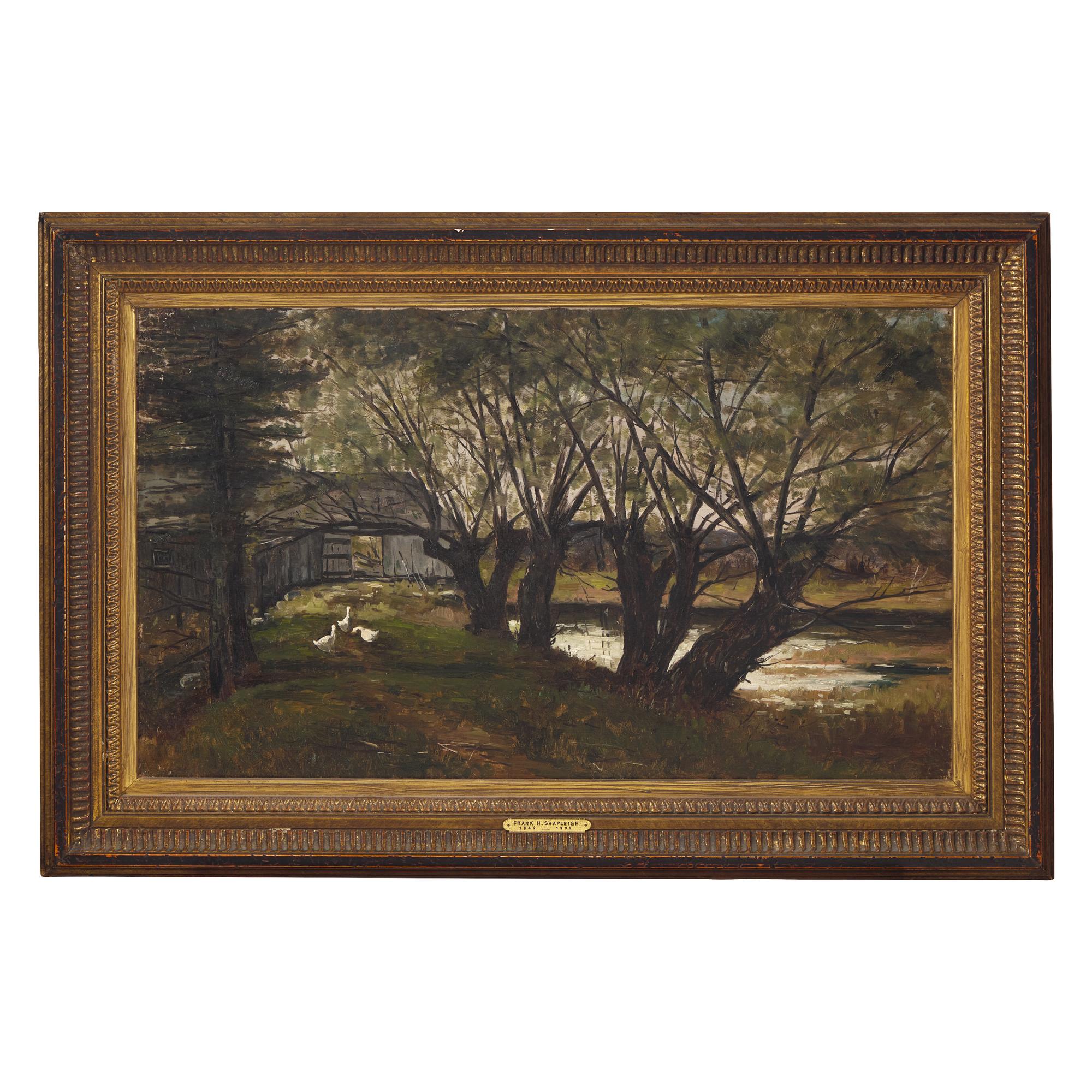 Frank Henry Shapleigh (American, 1842–1906) — Barnyard Scene