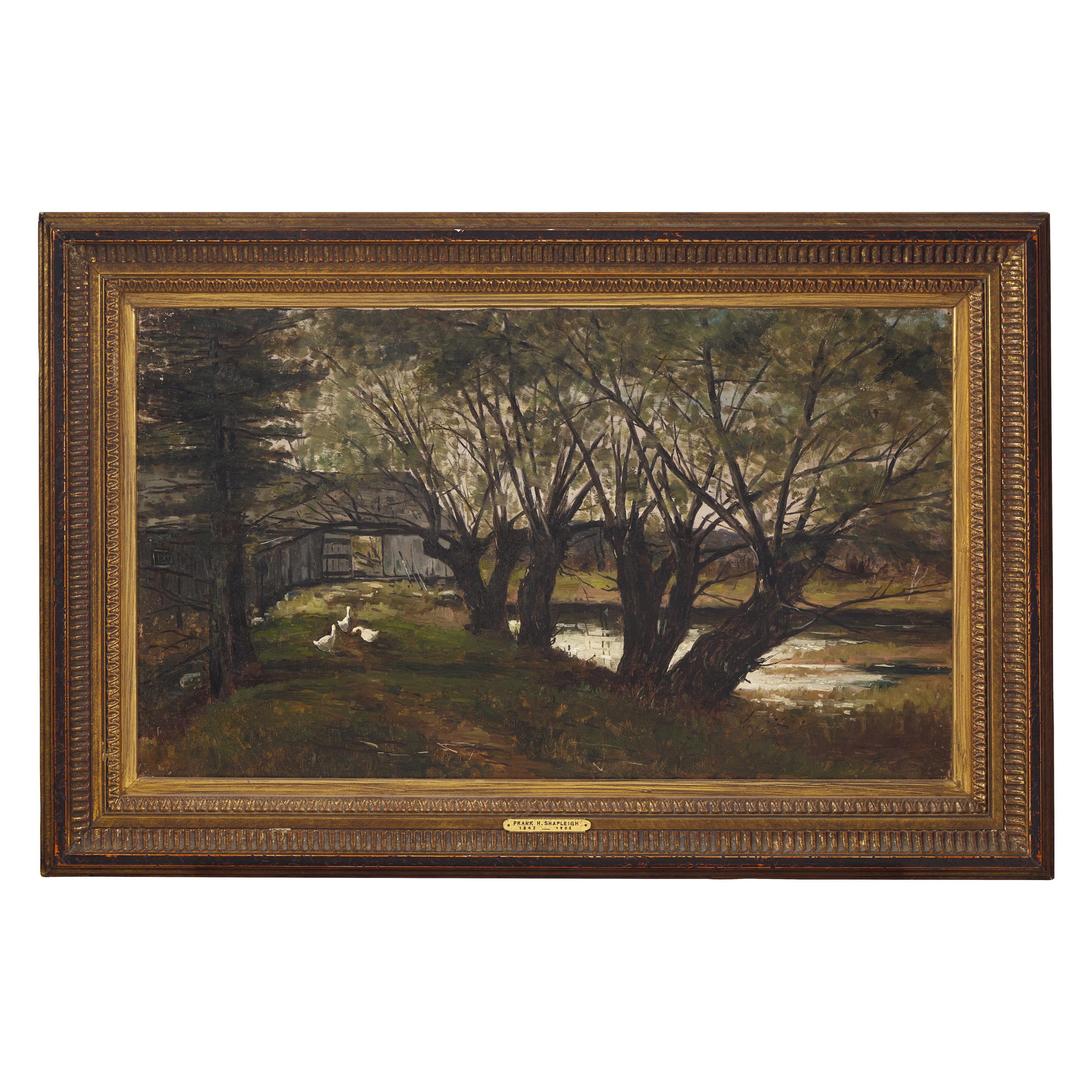 Frank Henry Shapleigh (American, 1842–1906) — Barnyard Scene