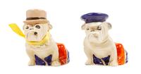 Two Royal Doulton Bulldogs Height of taller 5 inches.