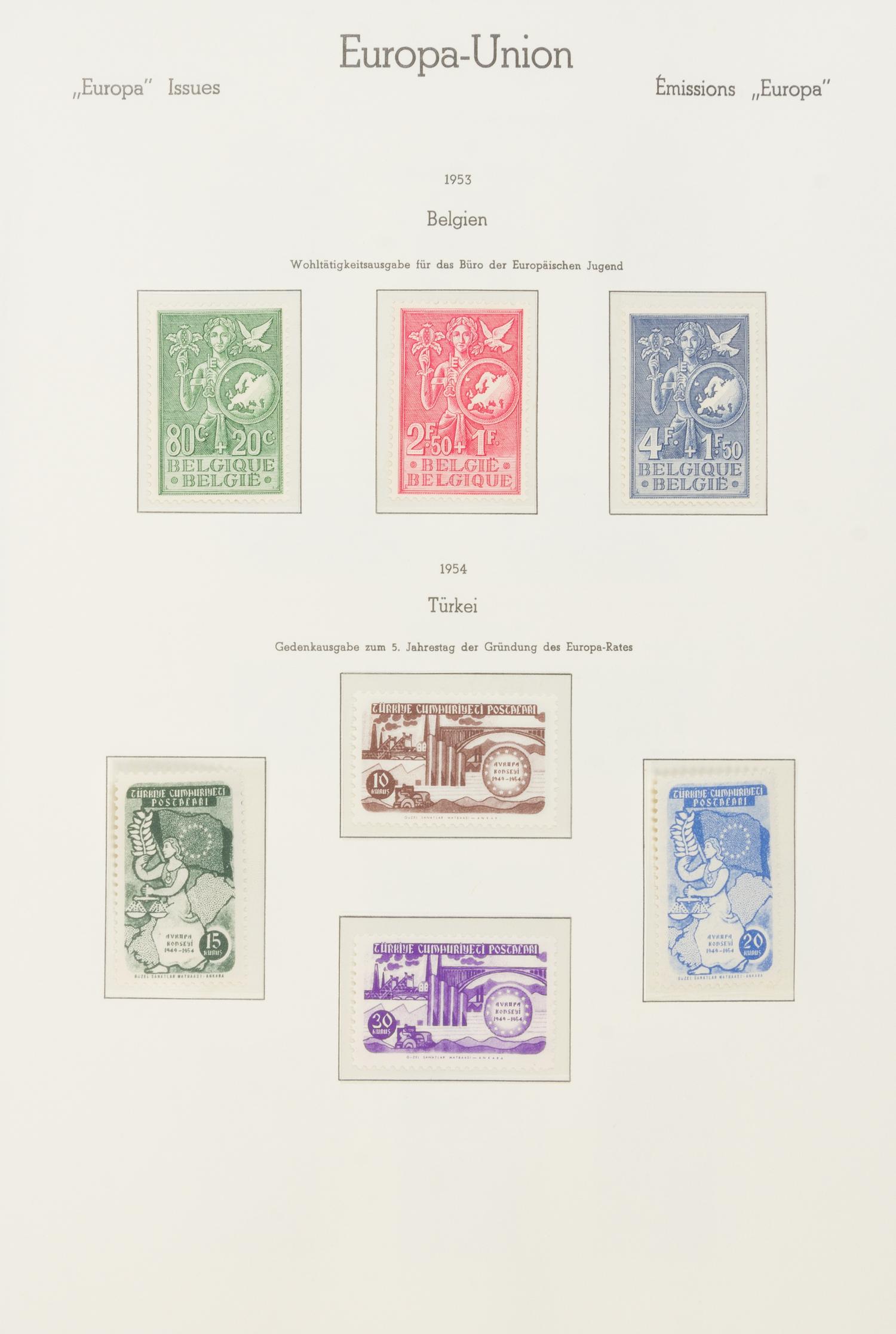 A Collection of European Union Issue Postage Stamps — LECHTTURM BRIEFMARKEN ALBUM-711949-1976