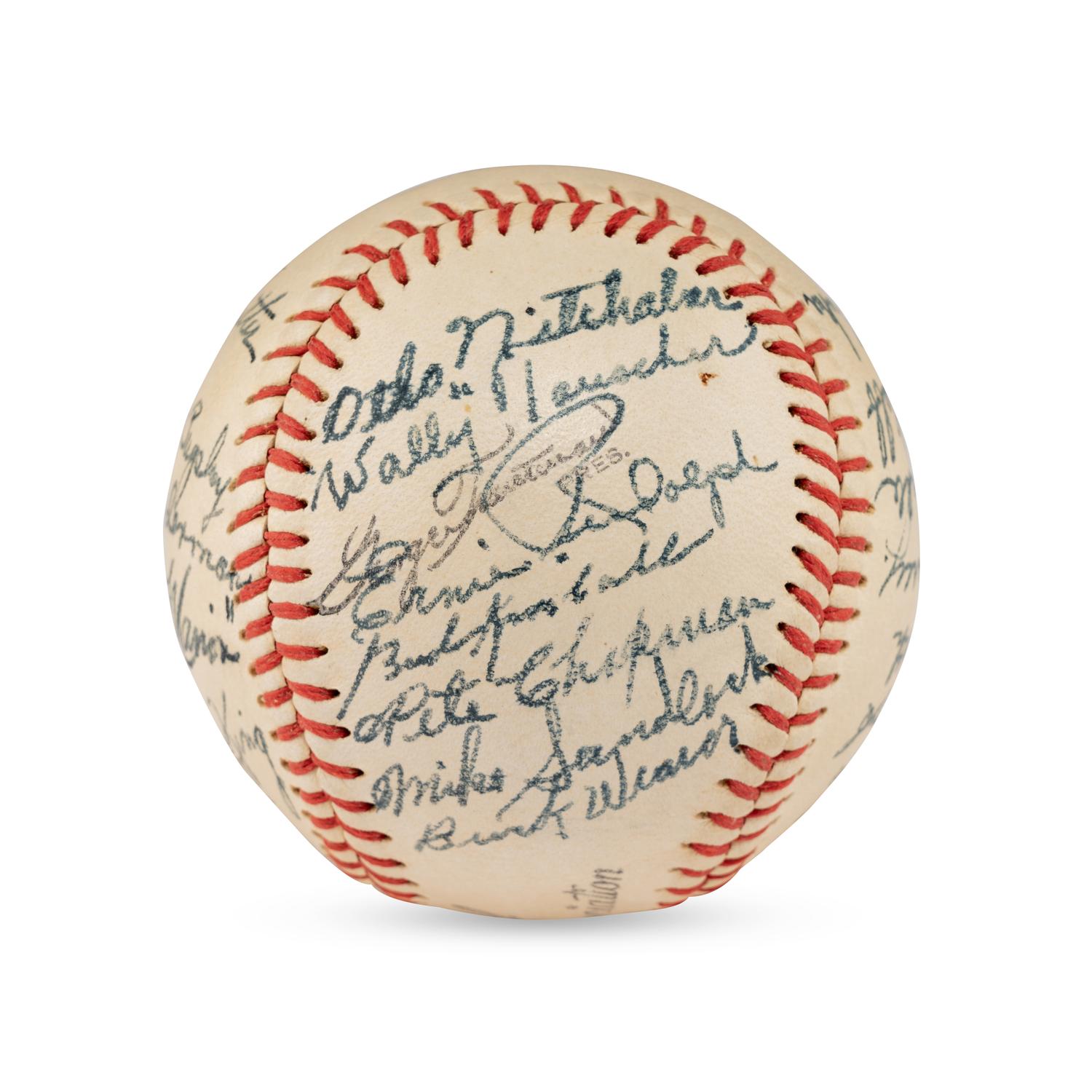 A 1944 St. Paul Saints Team Signed Autograph Baseball (JSA Letter of Authenticity)