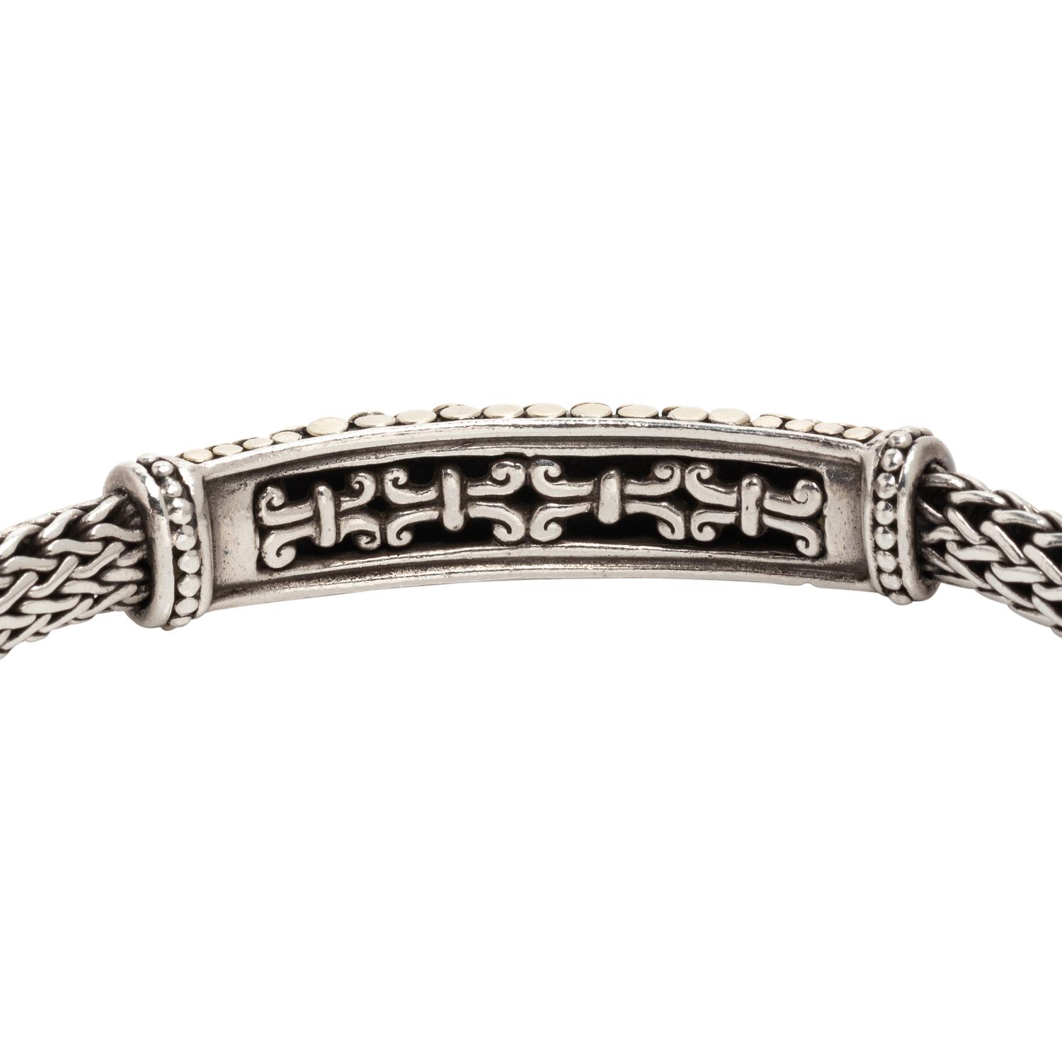 COLLECTION OF JOHN HARDY, STERLING SILVER AND YELLOW GOLD BRACELETS
