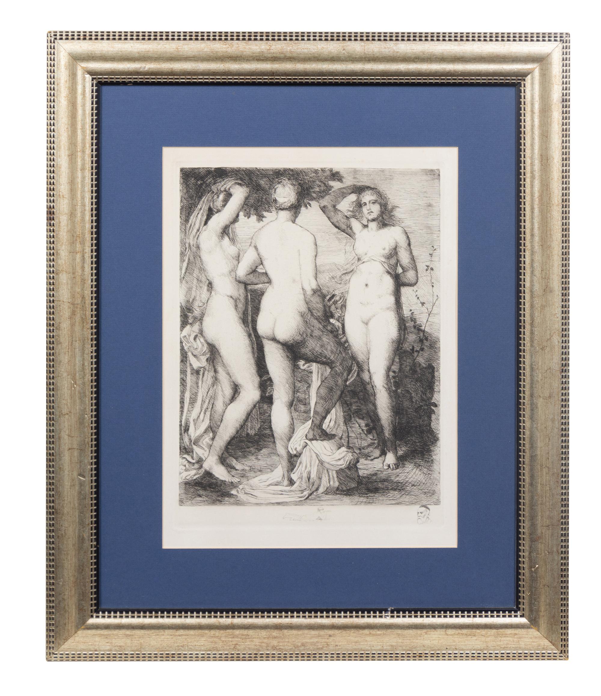 Artist Unknown (20th century) The Three Graces etching…