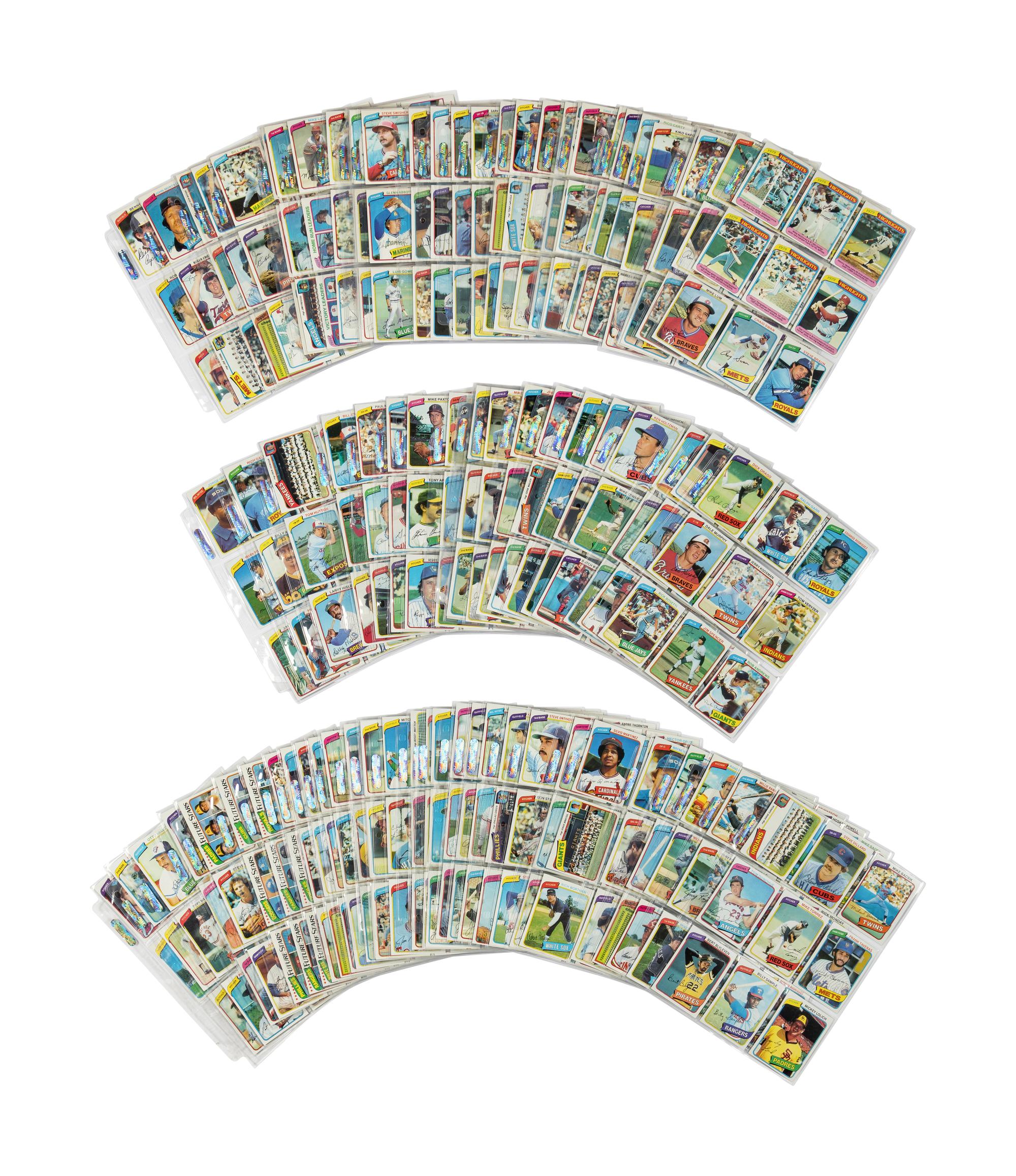 A Group of 1980, 1982 and 1983 Complete Sets of Topps Baseball Cards,