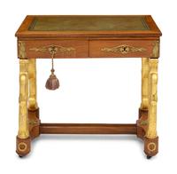 An Empire Parcel-Gilt Mahogany Writing Table