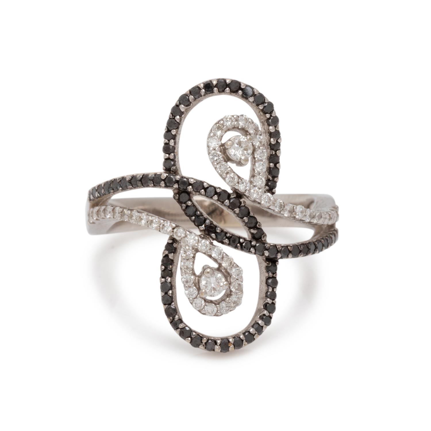 DIAMOND AND BLACK DIAMOND RING