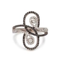 DIAMOND AND BLACK DIAMOND RING