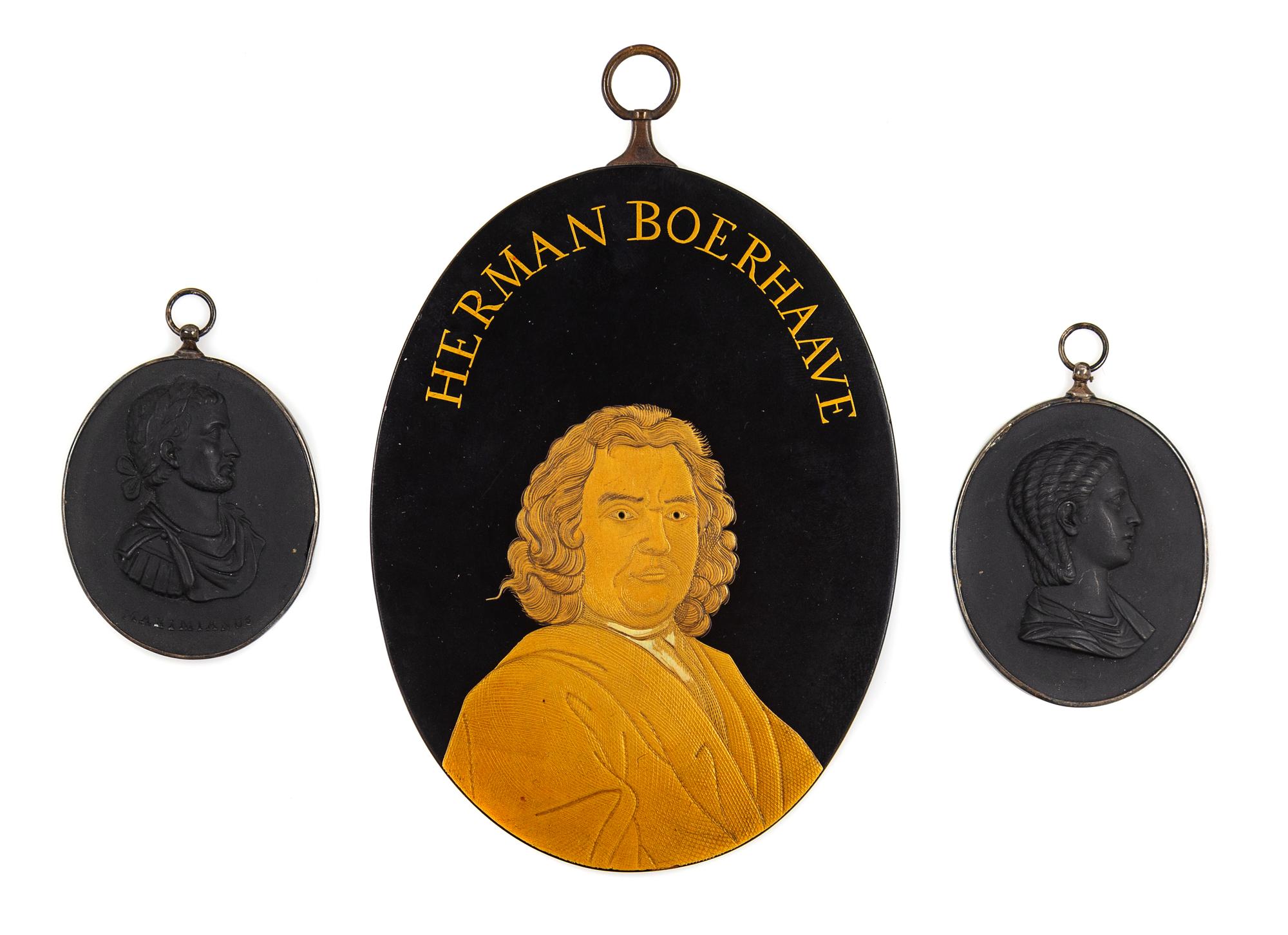 A Pair of Wedgewood Basalt Portrait Medallions Height 2 inches. — 18TH CENTURY