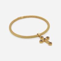 A Yellow Gold Necklace and Gemstone Pendant by Ilias LaLounis