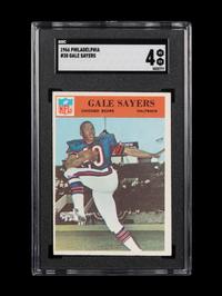 A 1966 Philadelphia Gale Sayers Rookie Football Card No. 38 (SGC 4 VG/EX)