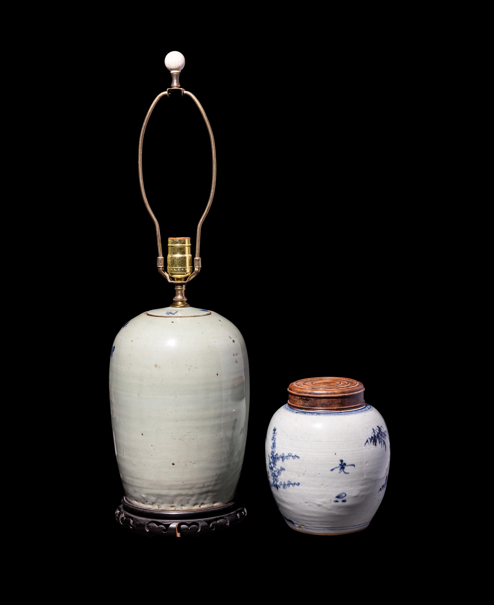 Two Chinese Blue and White Porcelain Jars