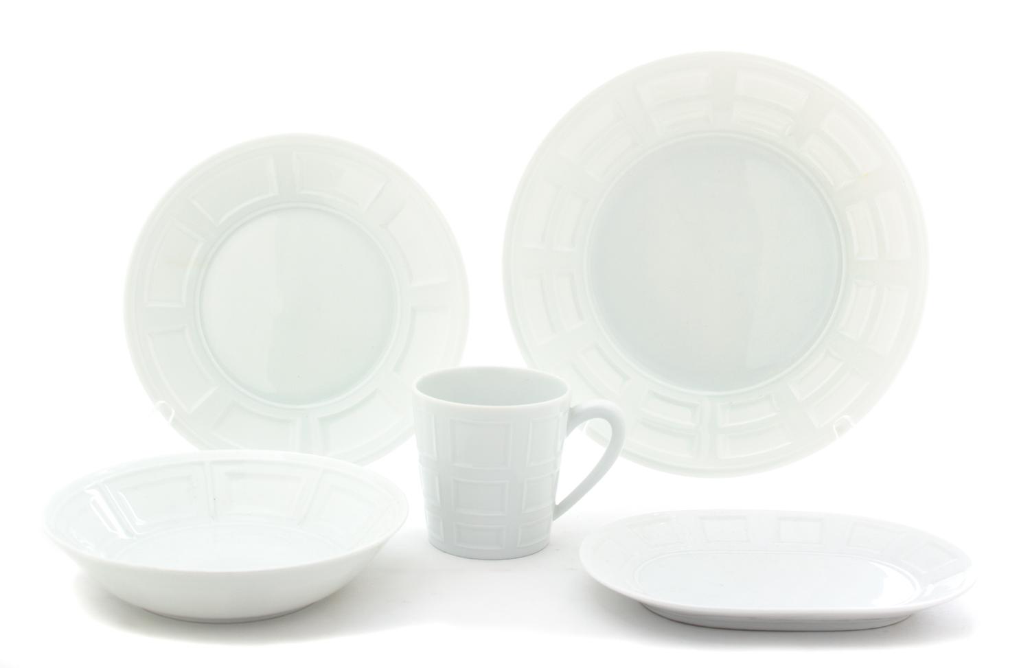 A Partial Set of Bernardaud Limoges Porcelain Diameter of dinner plate 10 1/4 inches. — 20TH CENTURY