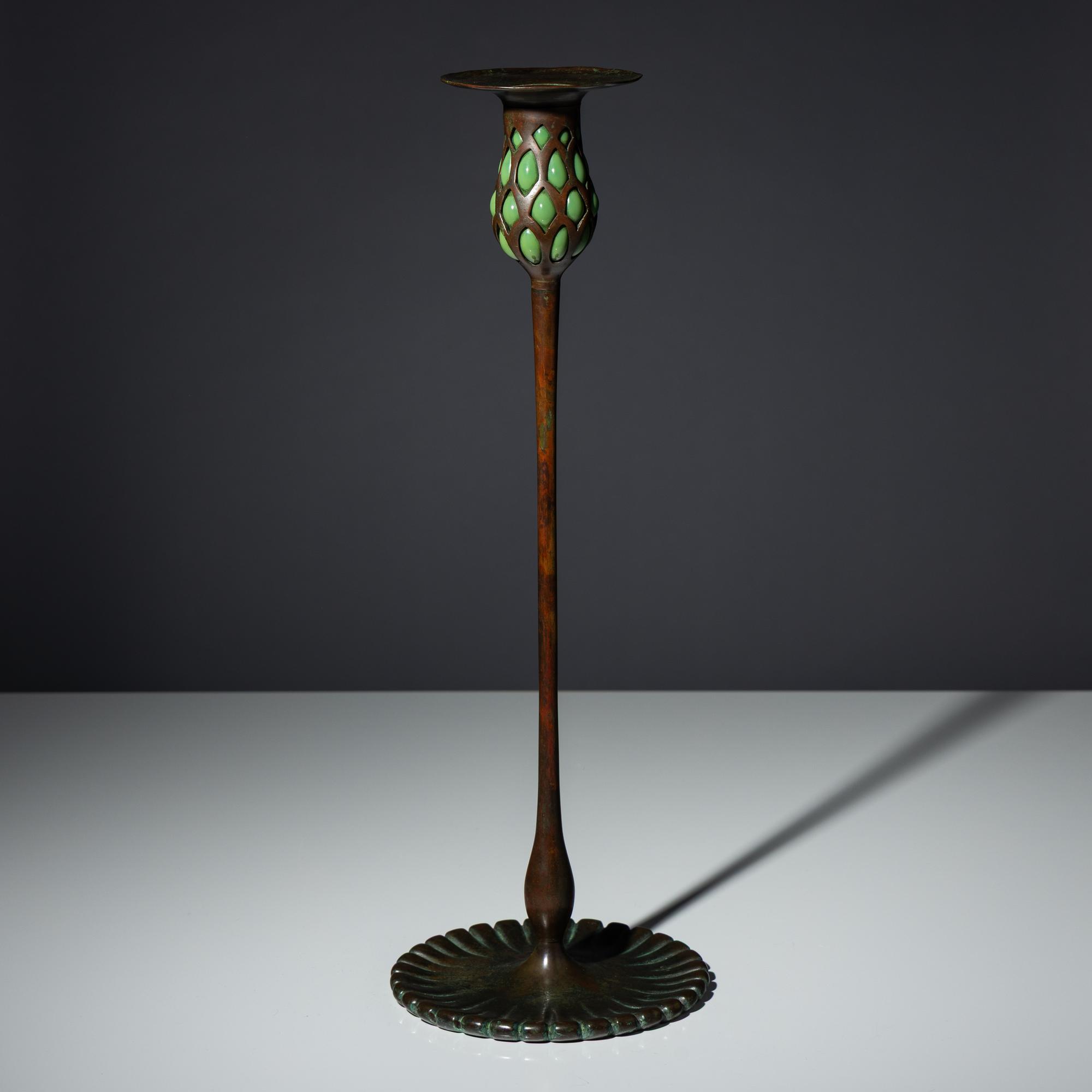 Blown-out candlestick, c. 1910