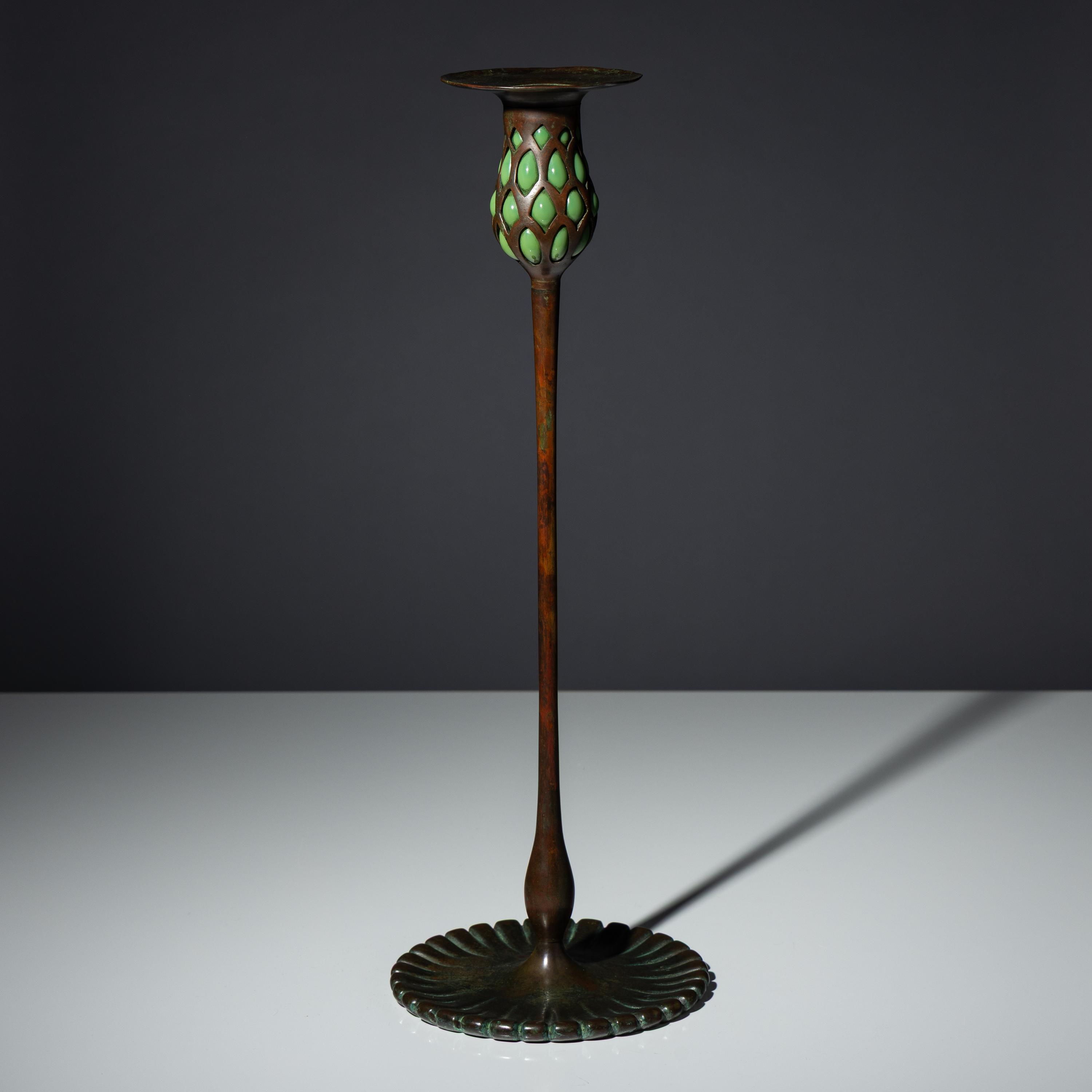 Blown-out candlestick, c. 1910