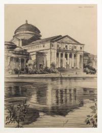 [CHICAGO ARCHITECTURE]. A group of 10 drypoint etchings by Otto J. Schnieder, Karl Warren, S. Chester Danforth and others, including:
