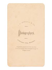 [NATIVE AMERICANS]. CDV of Osage William H. Conner/Connor. Arkansas City, KS: I. H. Bonsall & Co.