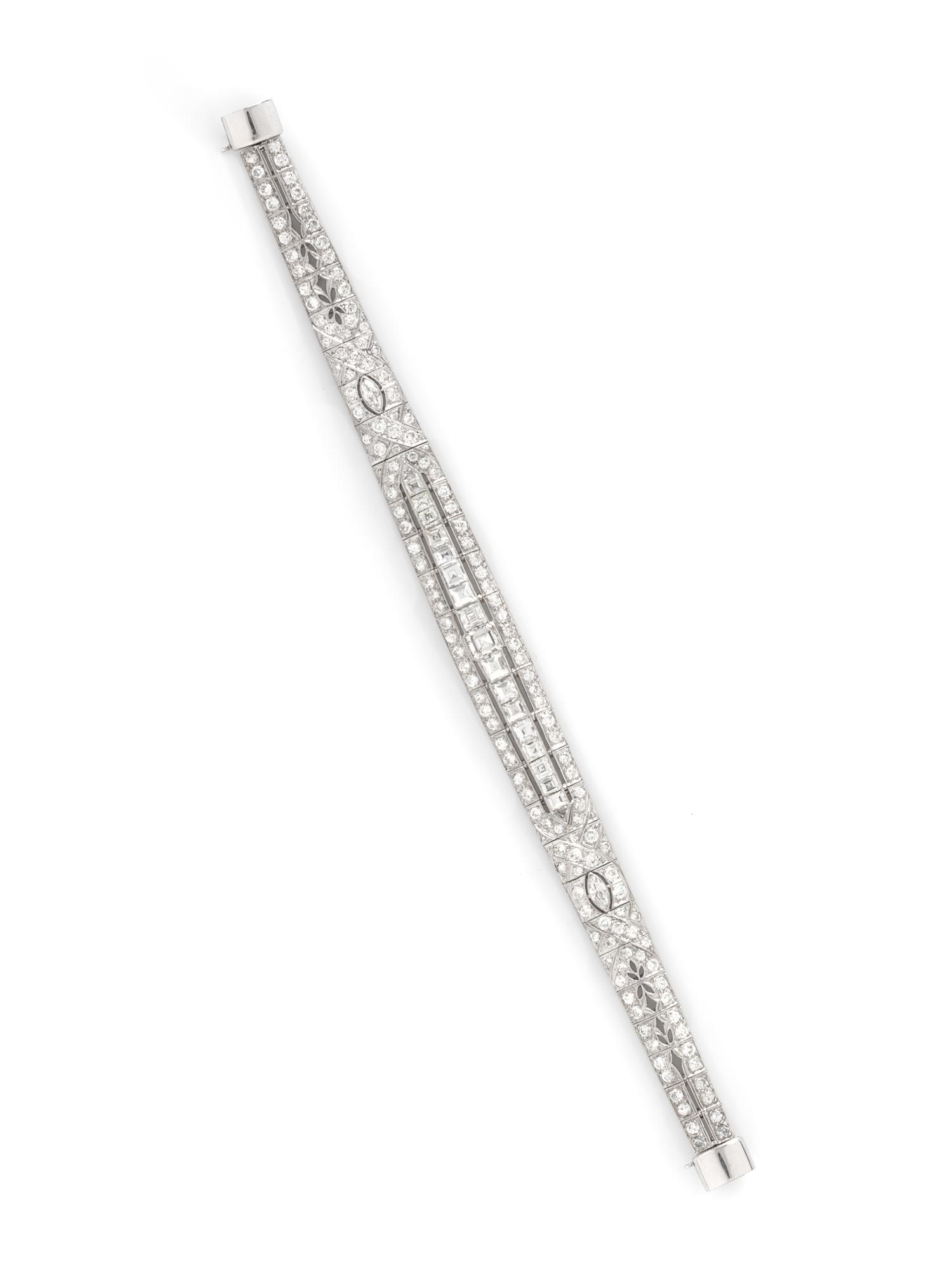 PLATINUM AND DIAMOND BRACELET