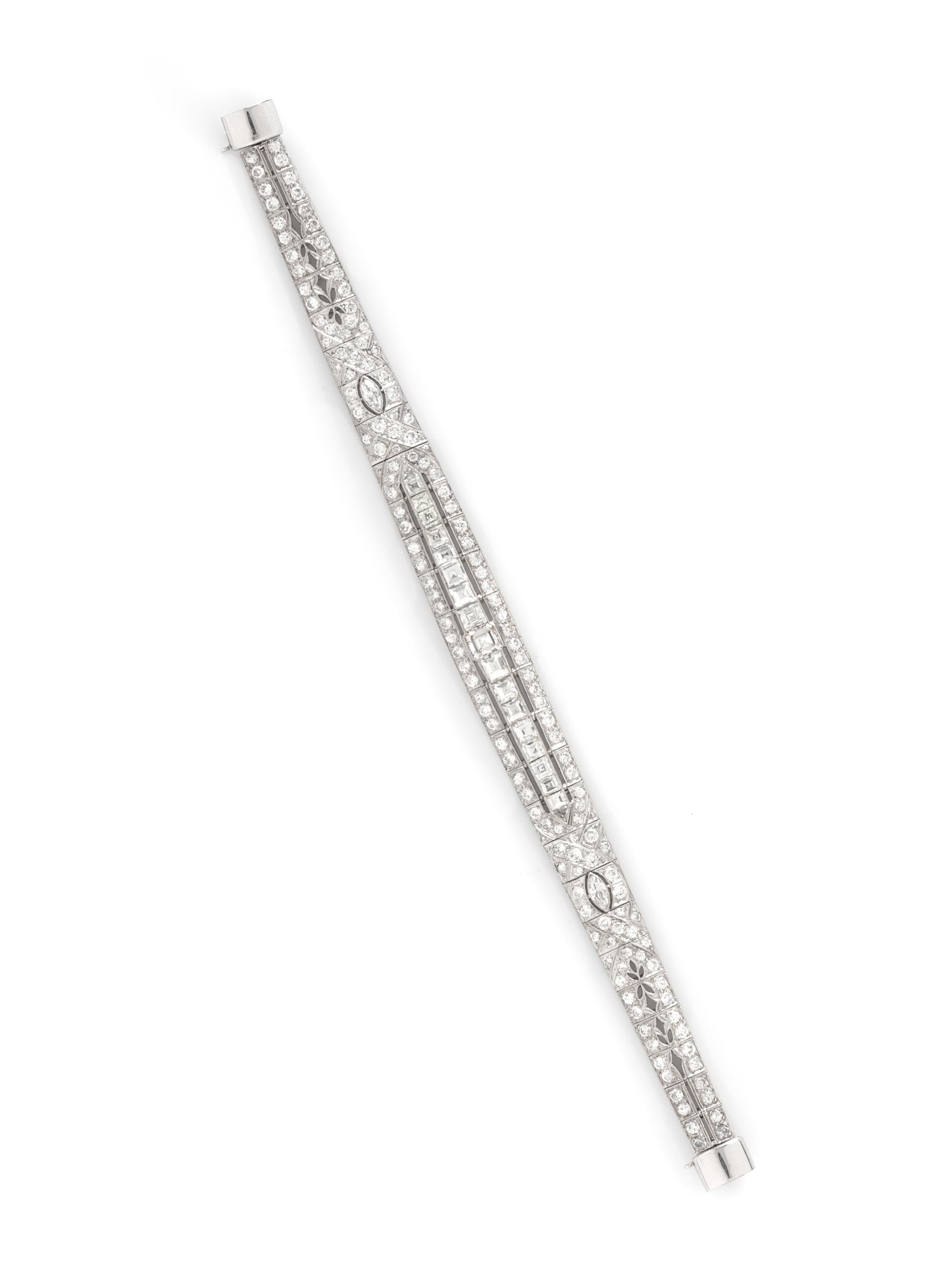 PLATINUM AND DIAMOND BRACELET