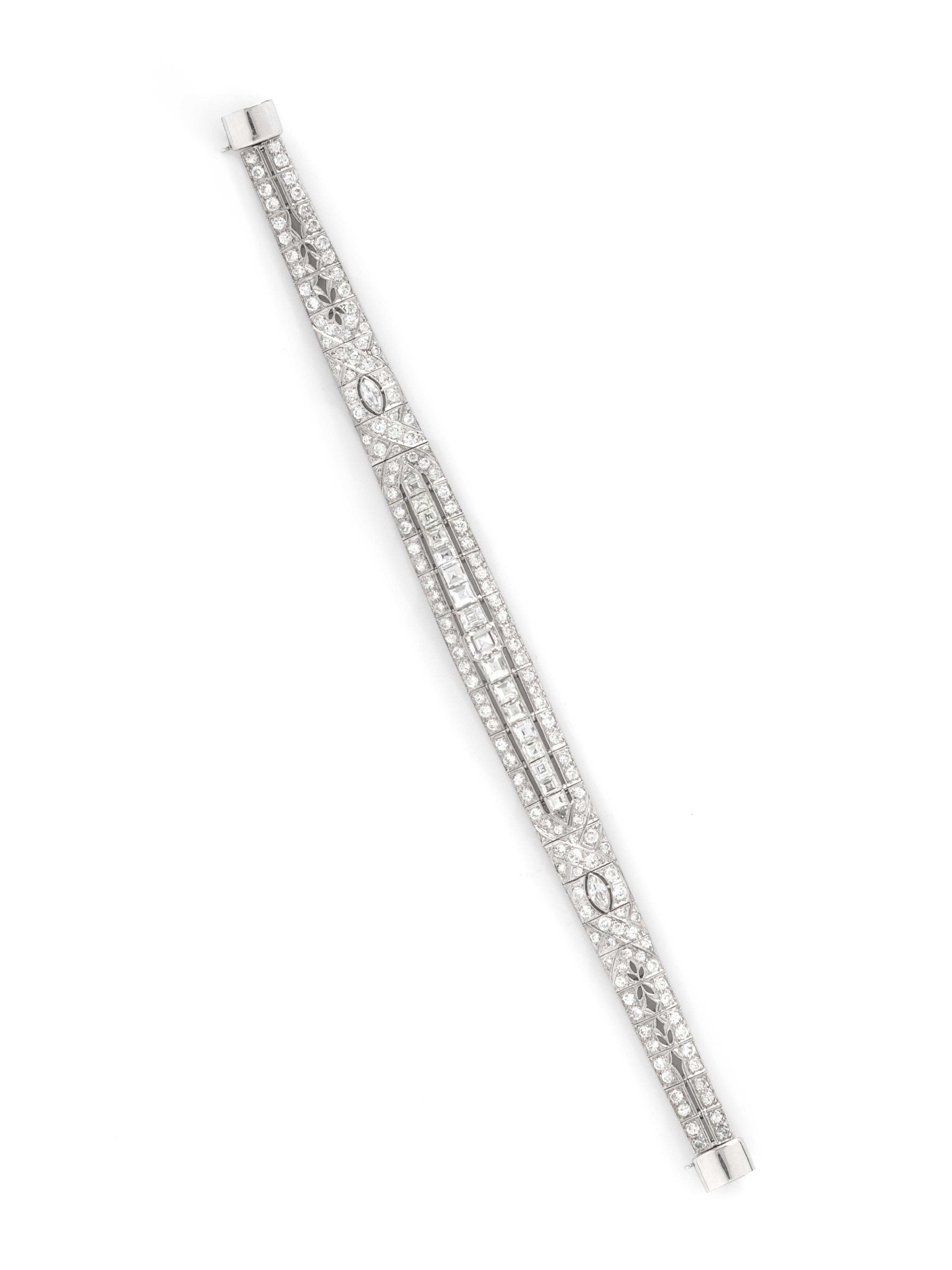 PLATINUM AND DIAMOND BRACELET