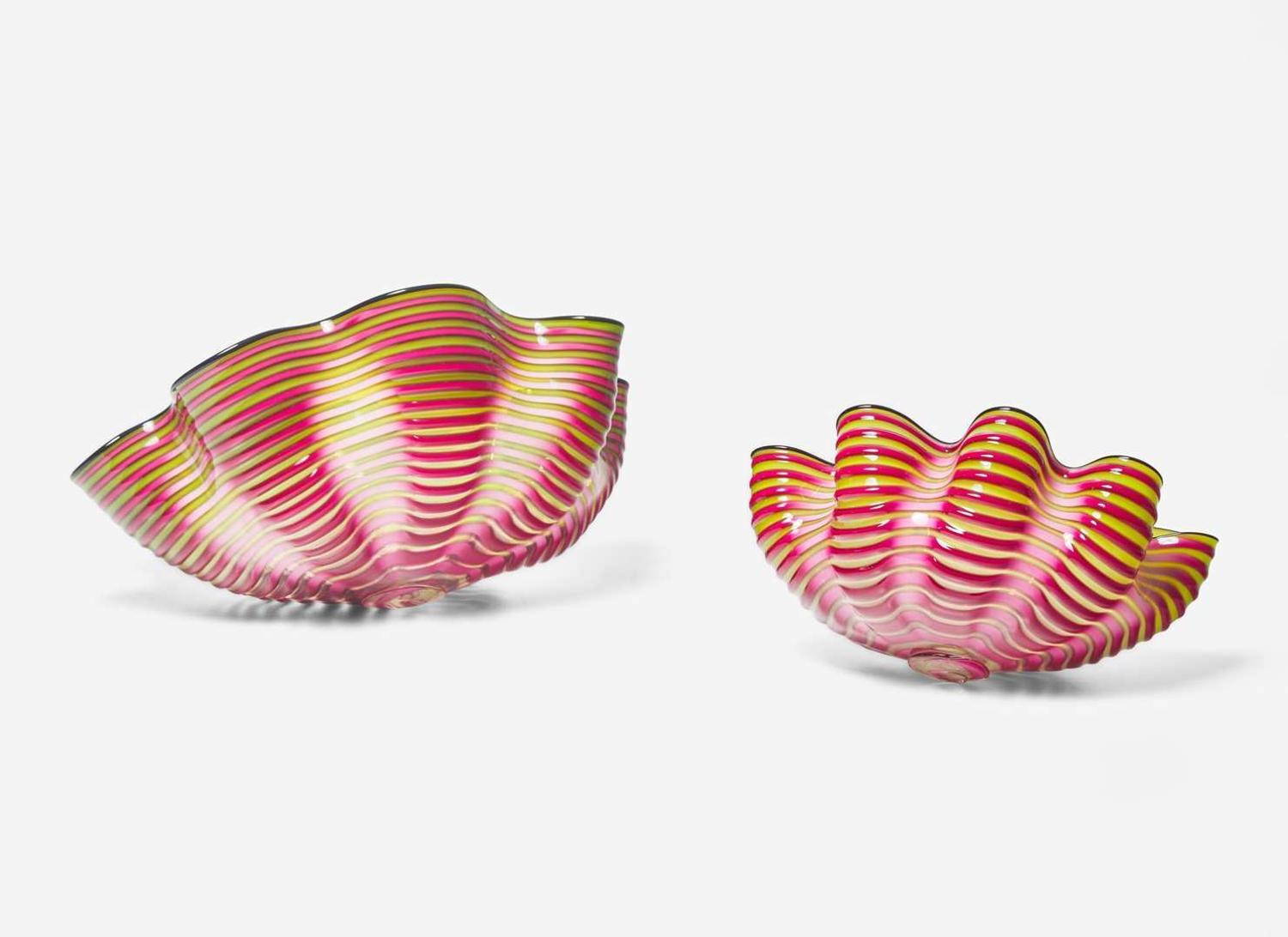 Dale Chihuly, Royal Raspberry Seaform Pair, Portland Press Edition