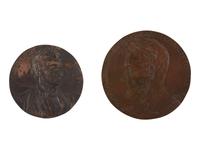 [EXONUMIA]. A group of Lincoln, John C. Frémont, Andrew Jackson, Ulysses Grant, and Civil War-related tokens and medals, comprising: