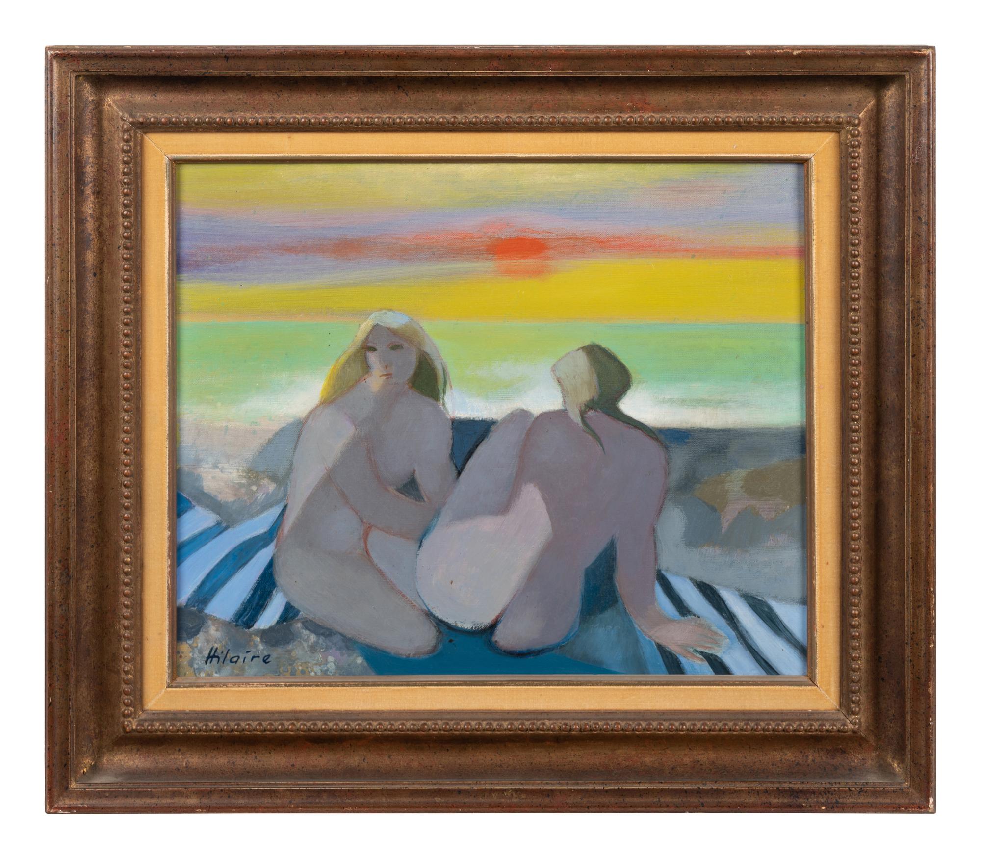 Sur la plage le soir