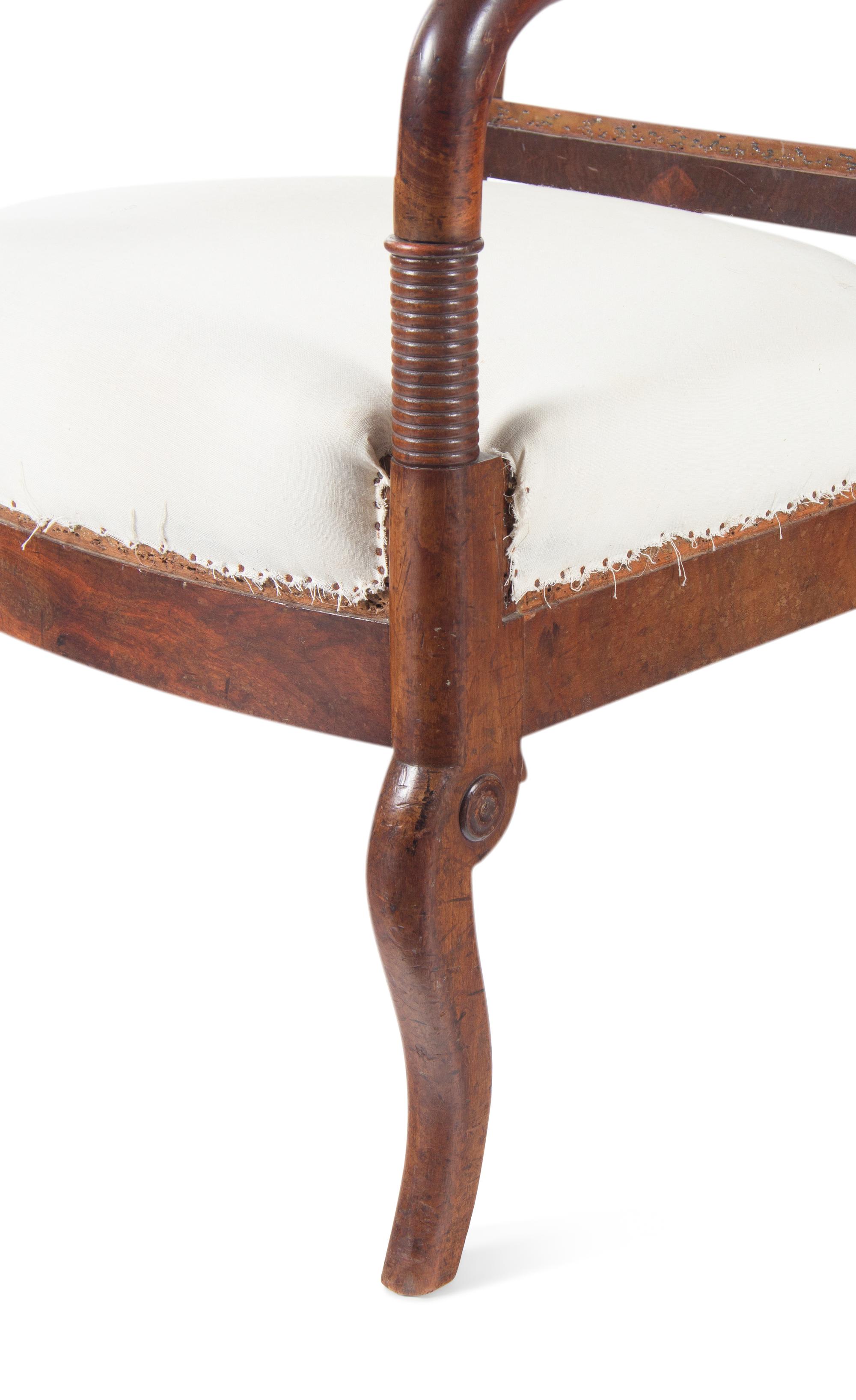 A Pair of Louis Philippe Mahogany Armchairs