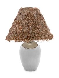 A Silvered Metal Table Lamp