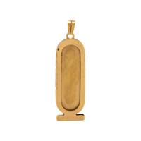 YELLOW GOLD, DIAMOND AND RUBY EGYPTIAN CARTOUCHE PENDANT