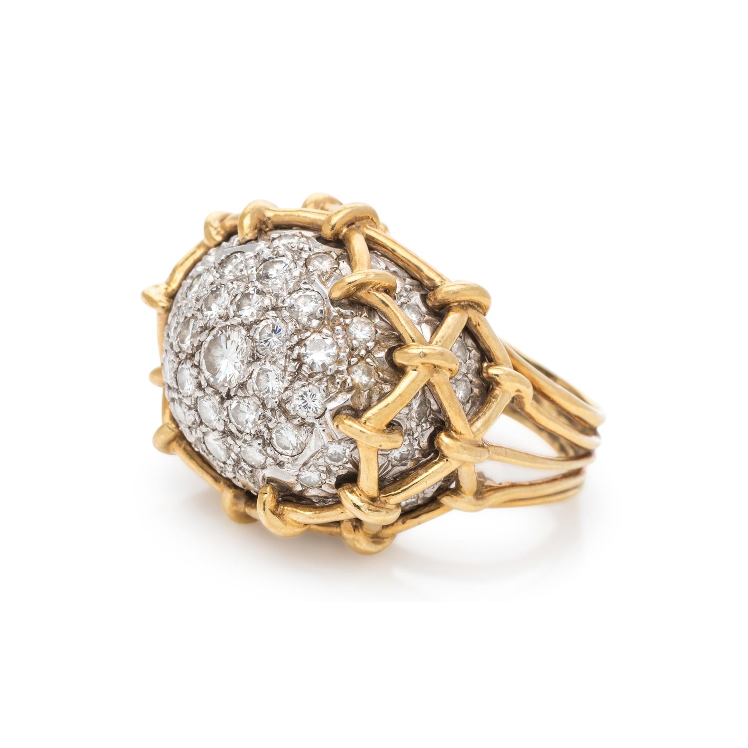 BICOLOR GOLD AND DIAMOND RING