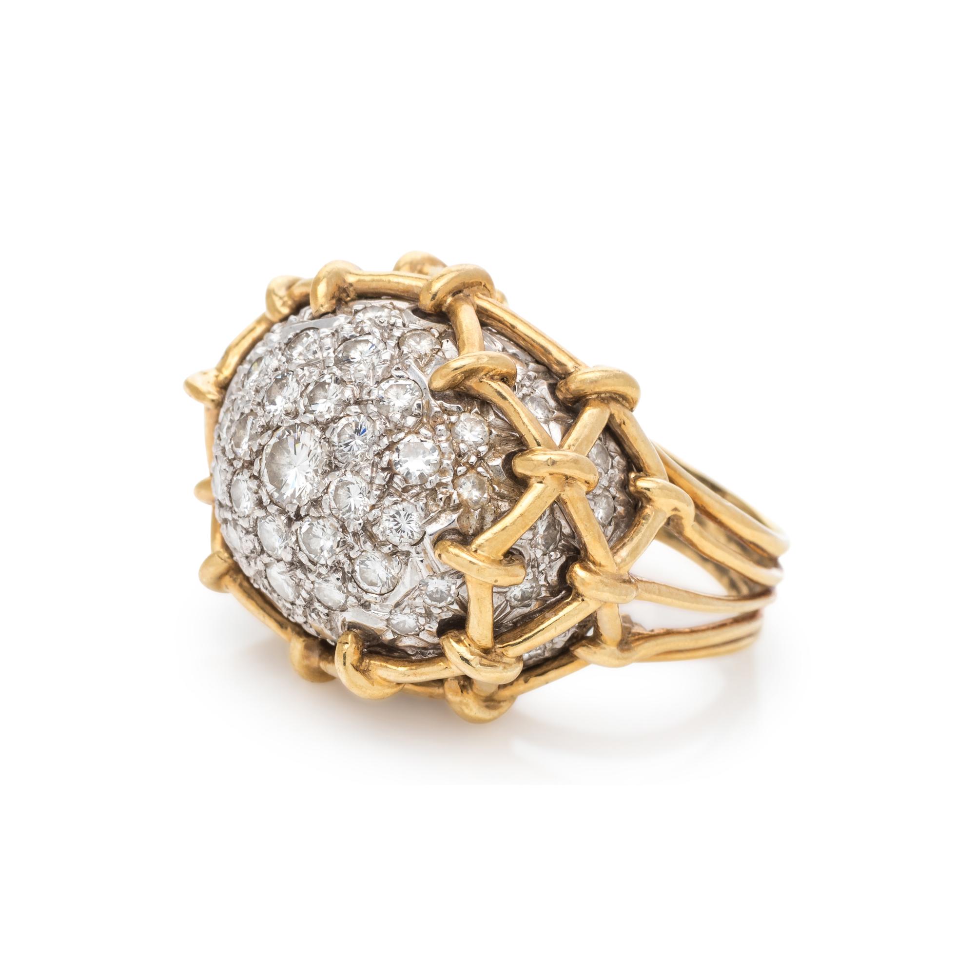 BICOLOR GOLD AND DIAMOND RING