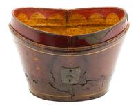 An American Leather and Brass Hat-Box Height 9 3/4 inches. — 19TH CENTURY