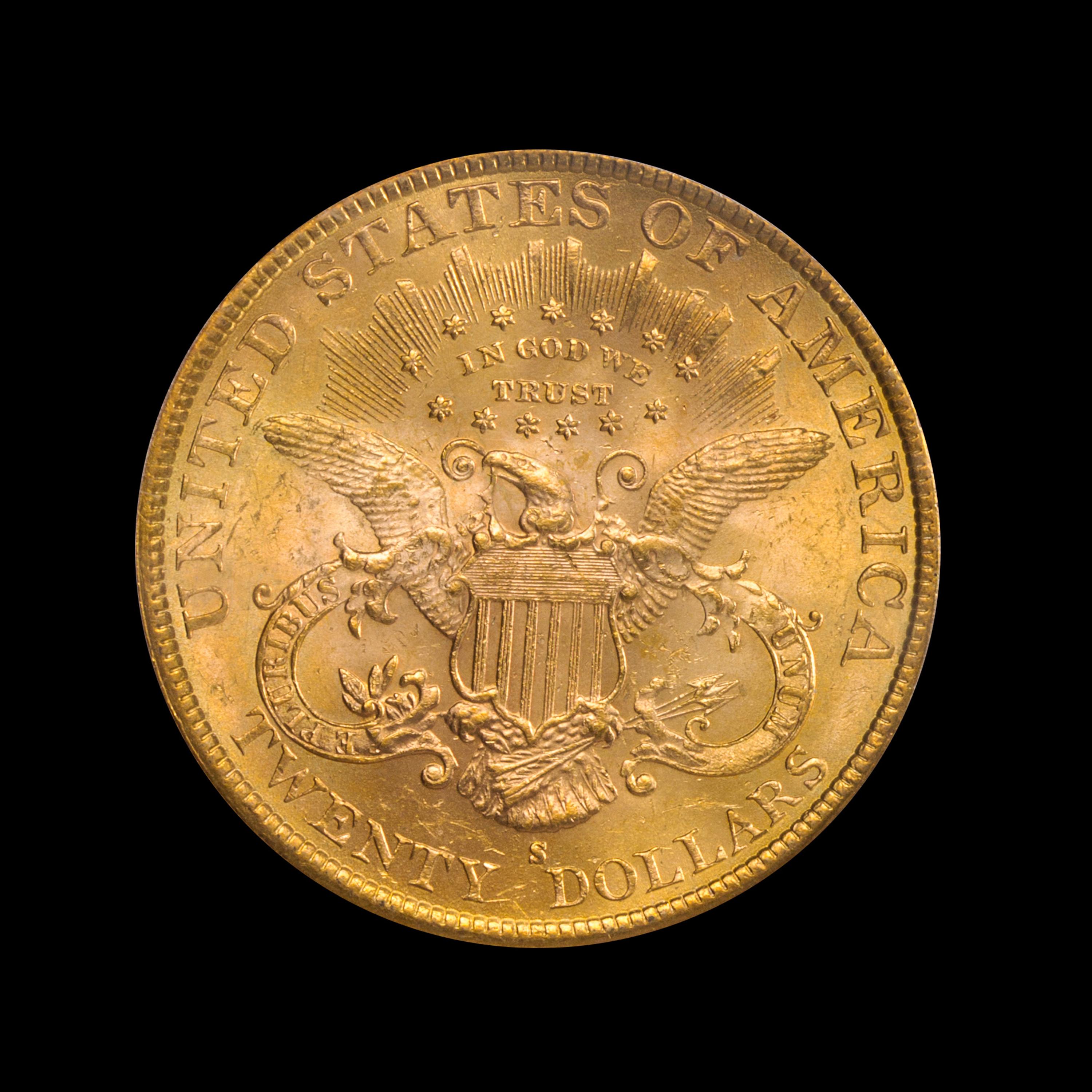 A United States 1896-S Liberty Head $20 Gold Coin