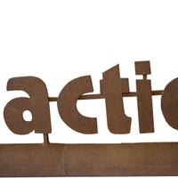 A Wrought Iron "Action Sports" Sign 110" W x 2" D x 41" H — France, Circa 1970