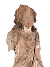 A Continental Carved Angel Figure