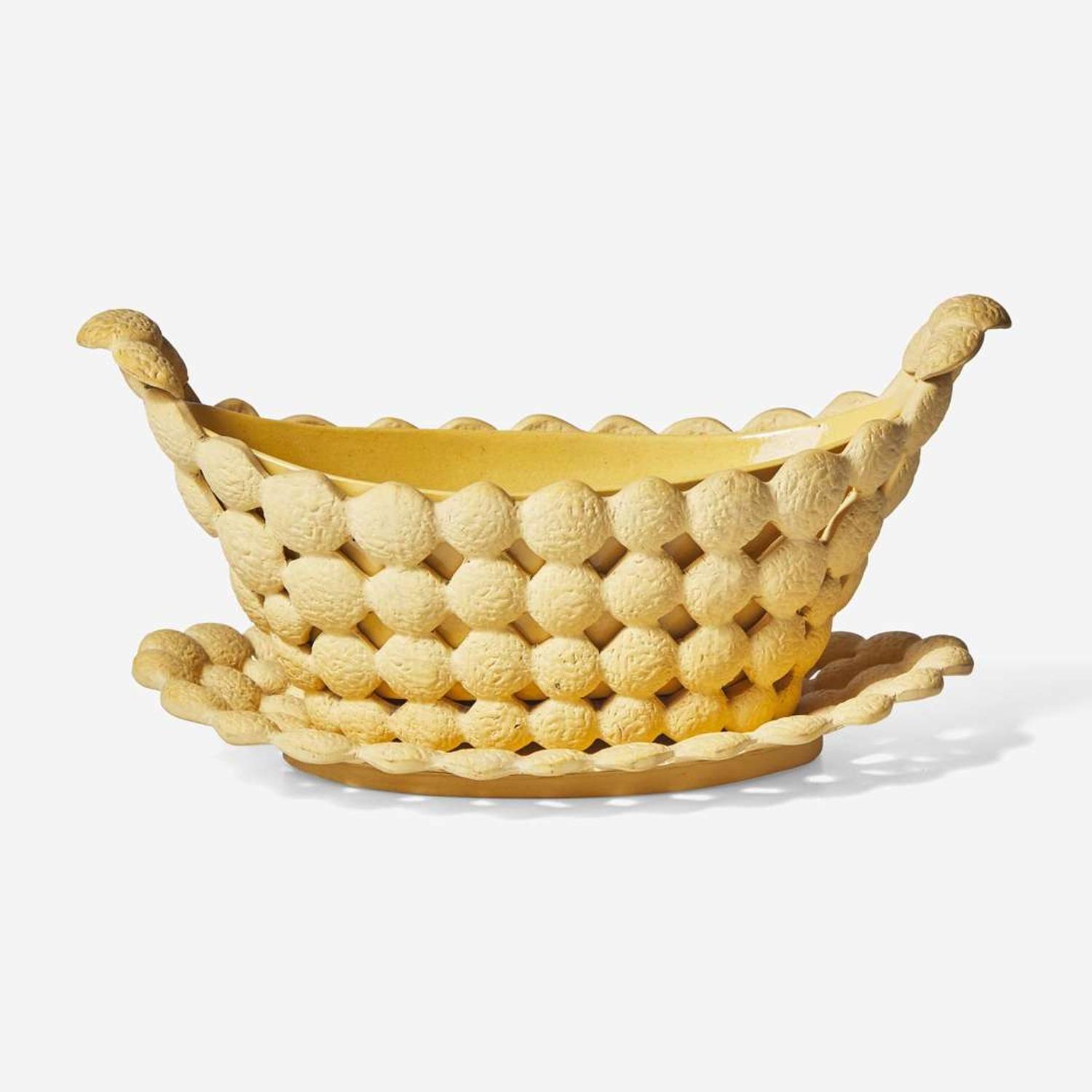 A Wedgwood Caneware Simulated Pastry Basket UK, circa 1810
