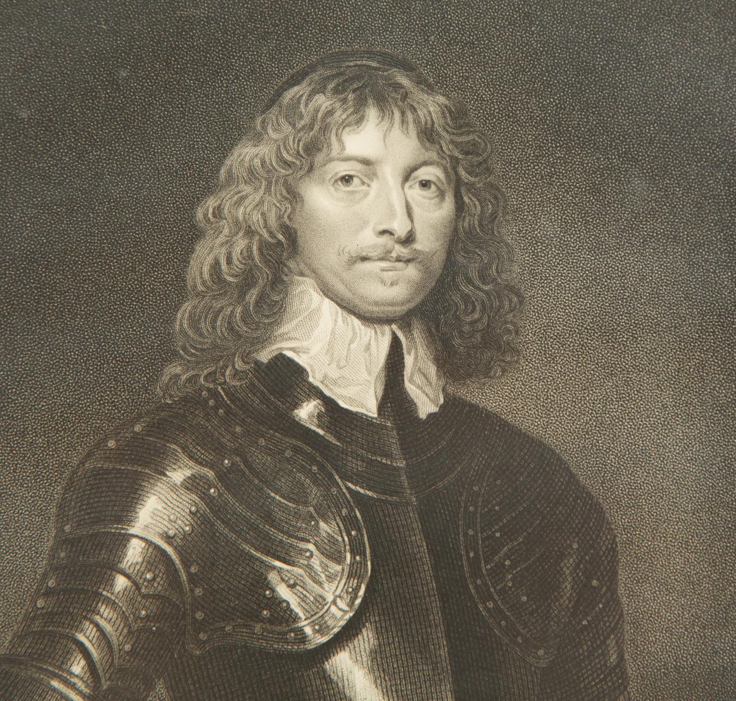 A Group of Six Framed Black and White Engravings of Famous British Figures