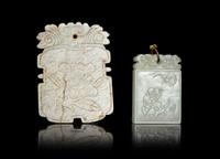 Two Jade Rectangular Pendants