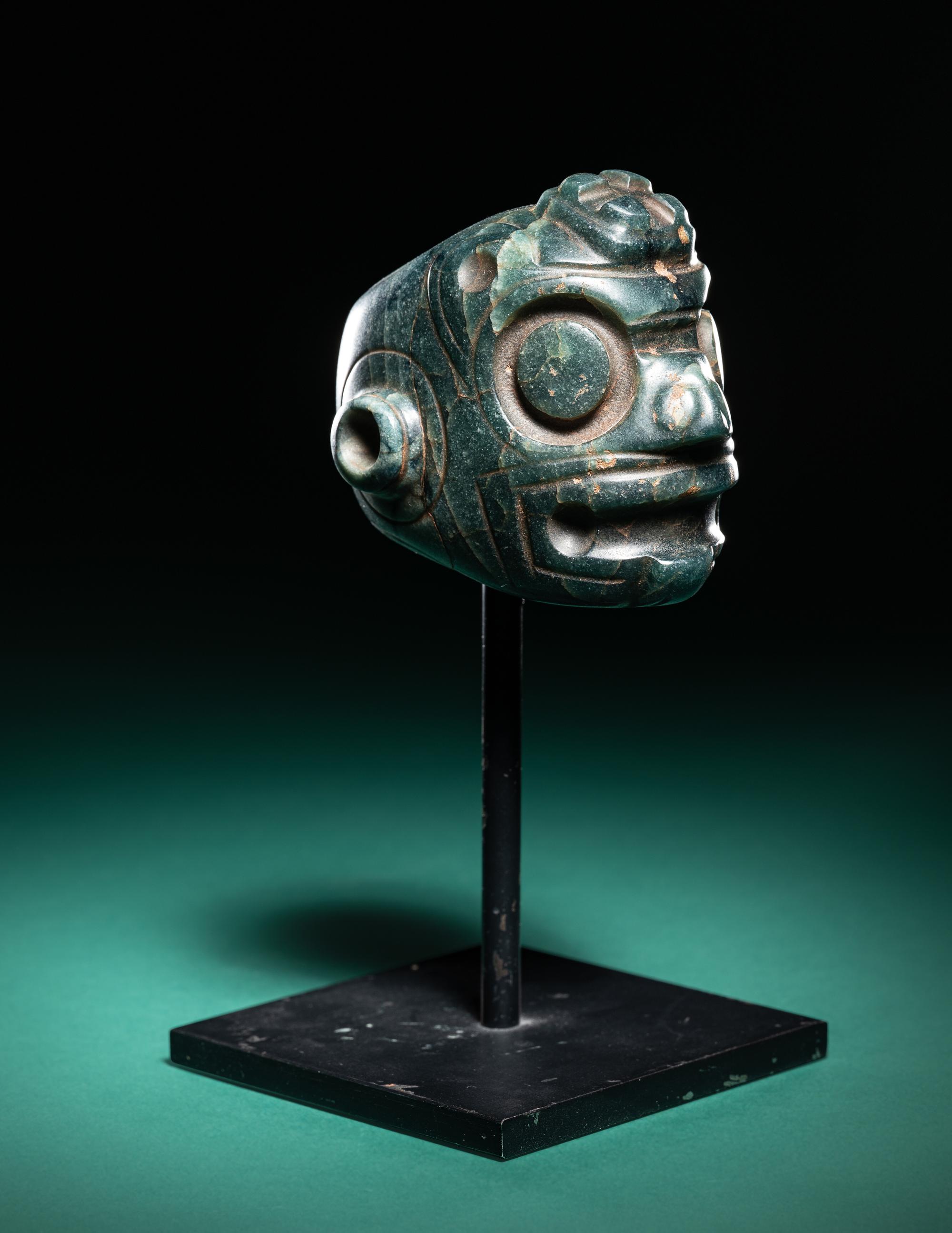 A Costa Rican Jade Ceremonial Mace Head
